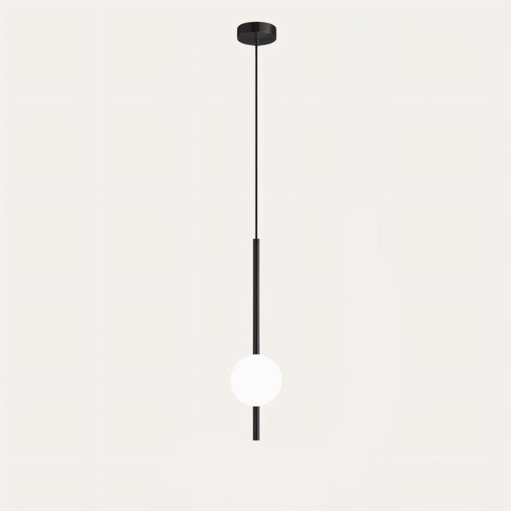 Candeeiro pendente Lyra com globo de vidro ajustável e LED substituível