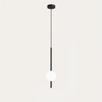 Candeeiro pendente Lyra com globo de vidro ajustável e LED substituível