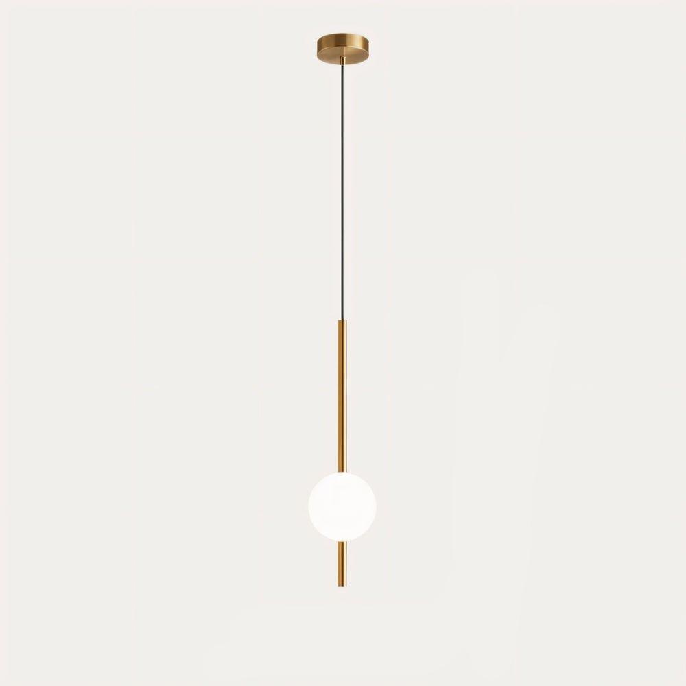 Candeeiro pendente Lyra com globo de vidro ajustável e LED substituível