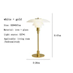 Geometryczna lampka biurkowa z miedzianą podstawą, lampa stołowa Asterin w stylu art déco