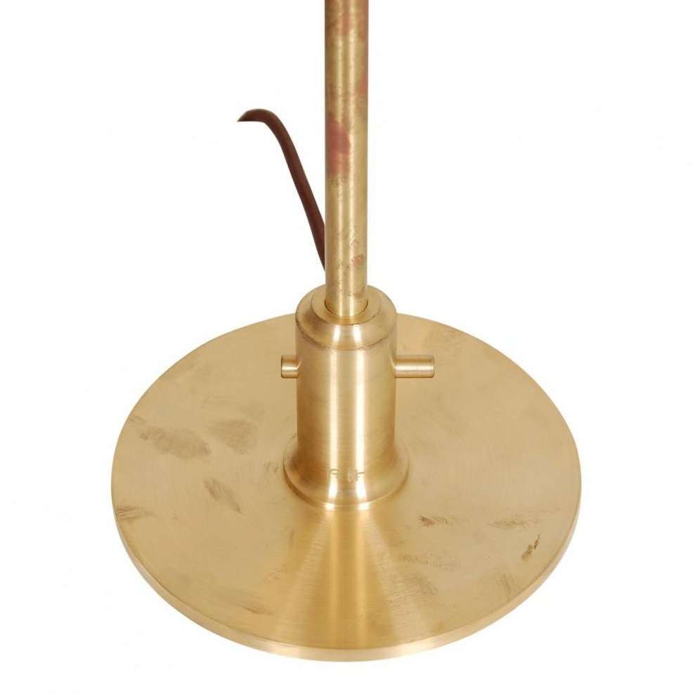 Geometryczna lampka biurkowa z miedzianą podstawą, lampa stołowa Asterin w stylu art déco