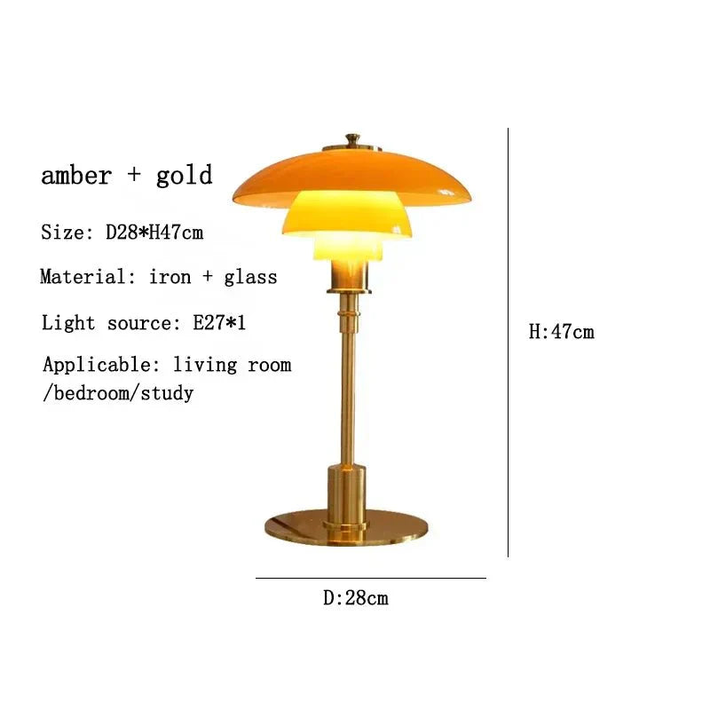 Geometryczna lampka biurkowa z miedzianą podstawą, lampa stołowa Asterin w stylu art déco
