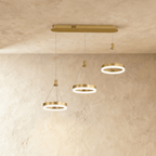 Lampadario rotondo Aitu Nova, luce da soffitto a risparmio energetico per soggiorni moderni