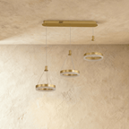 Lampadario rotondo Aitu Nova, luce da soffitto a risparmio energetico per soggiorni moderni