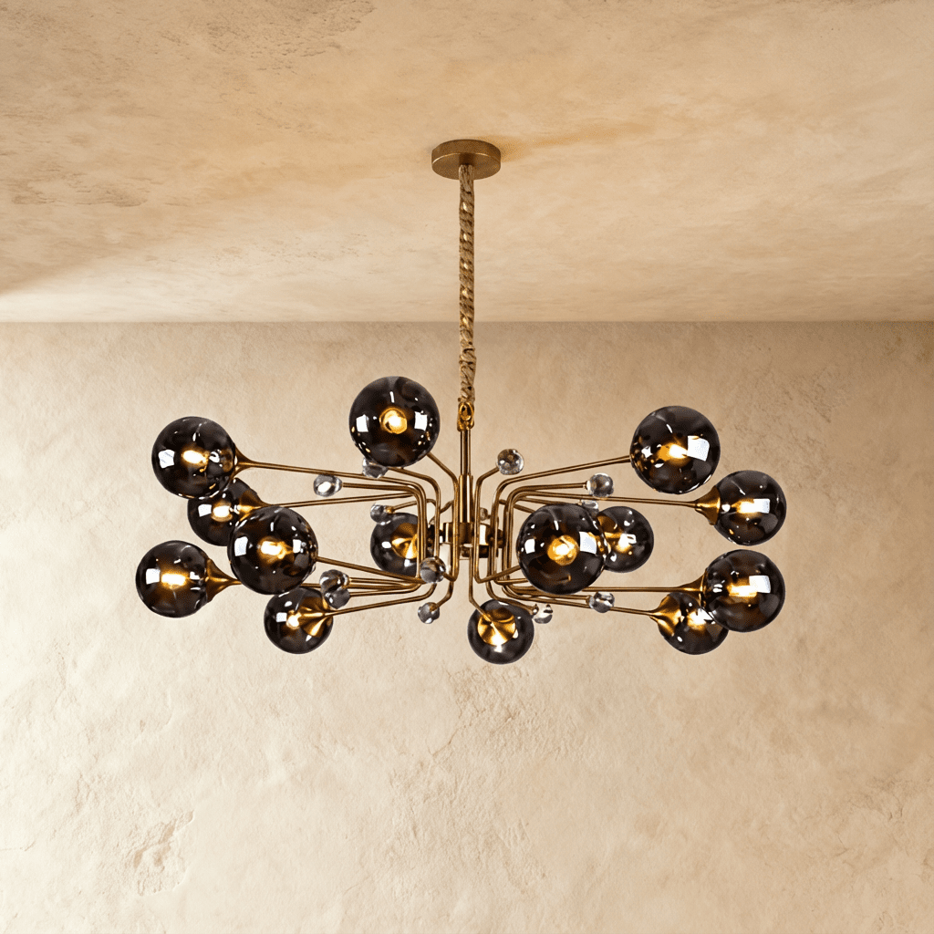 Lumora Opulent Glass Chandelier For Elegant Living Spaces