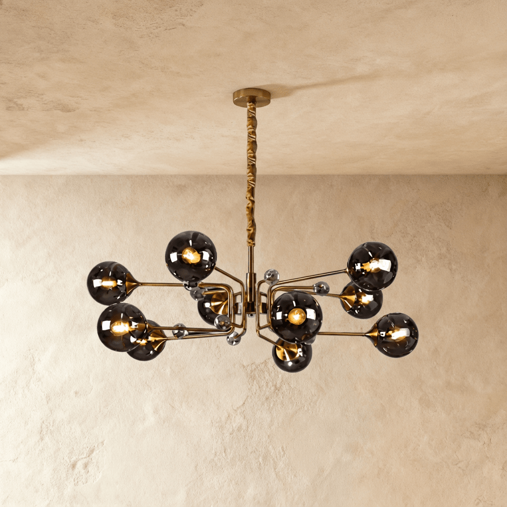 Lumora Opulent Glass Chandelier For Elegant Living Spaces