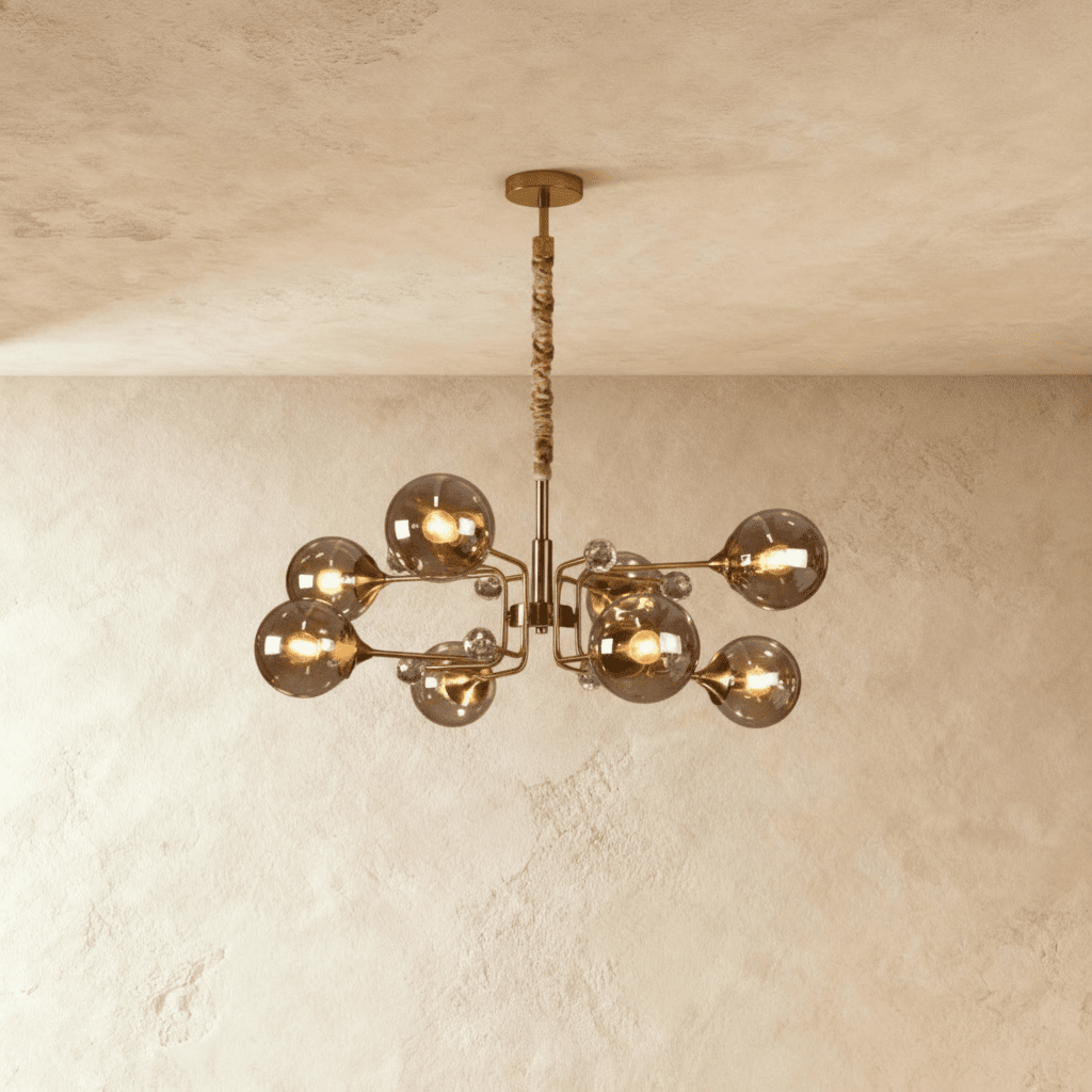 Lumora Opulent Glass Chandelier For Elegant Living Spaces