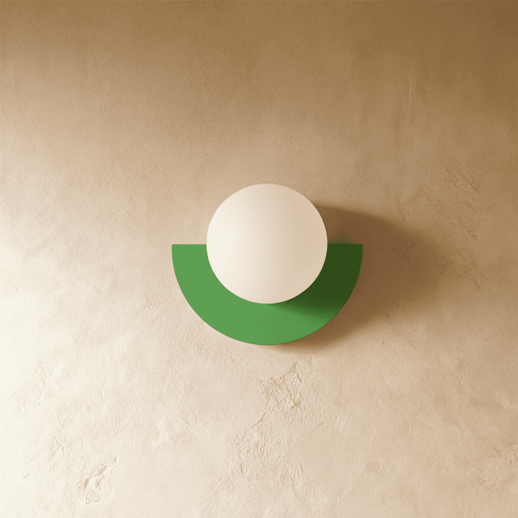 Lumenorb Modern Glass Ball Wall Light With Sleek Metal Finish