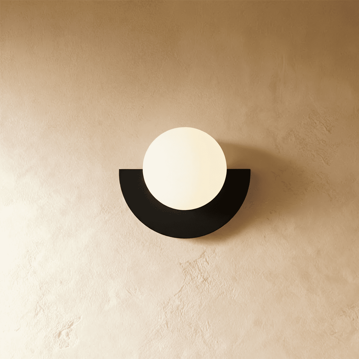 Lumenorb Modern Glass Ball Wall Light With Sleek Metal Finish