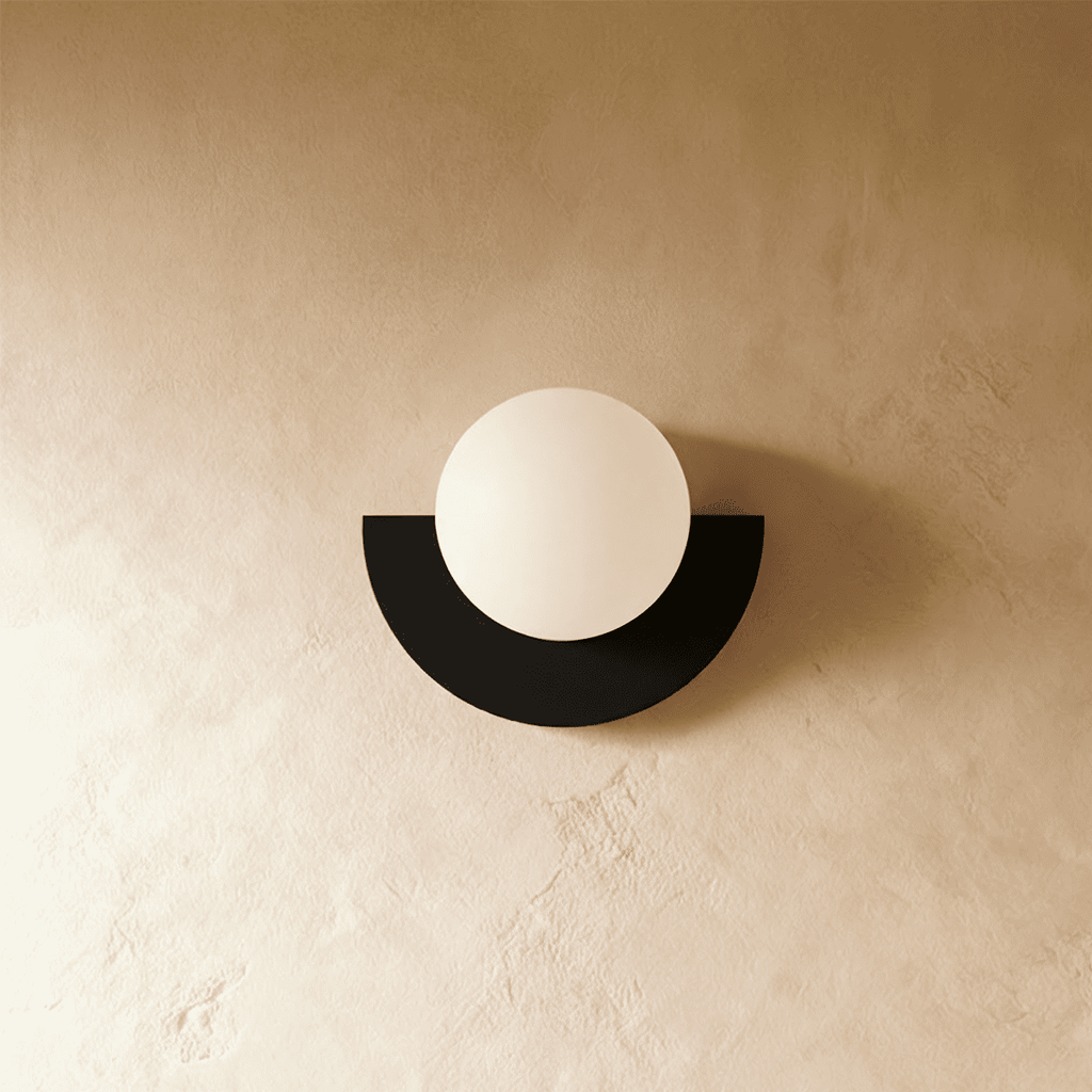 Lumenorb Modern Glass Ball Wall Light With Sleek Metal Finish