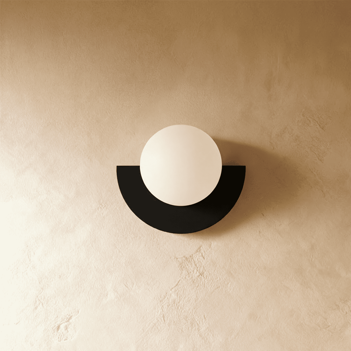 Lumenorb Modern Glass Ball Wall Light With Sleek Metal Finish