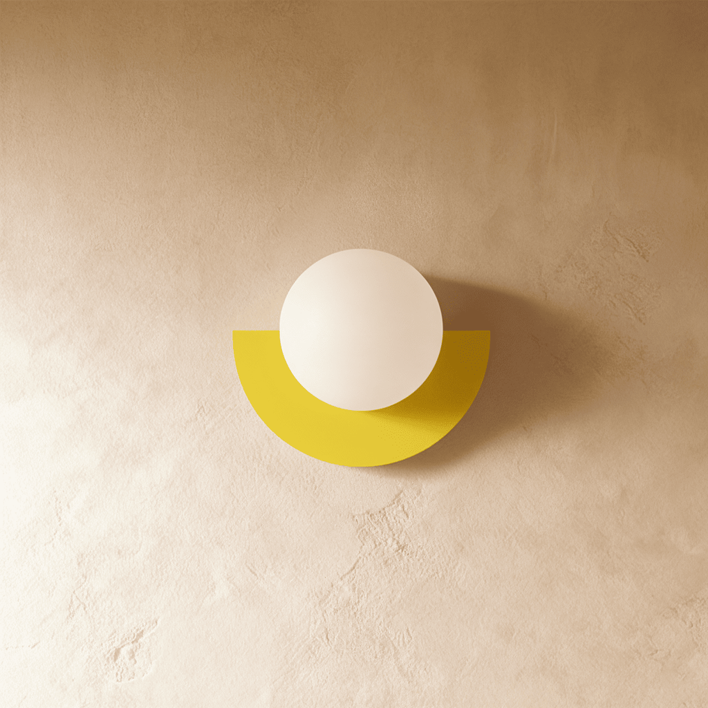 Lumenorb Modern Glass Ball Wall Light With Sleek Metal Finish