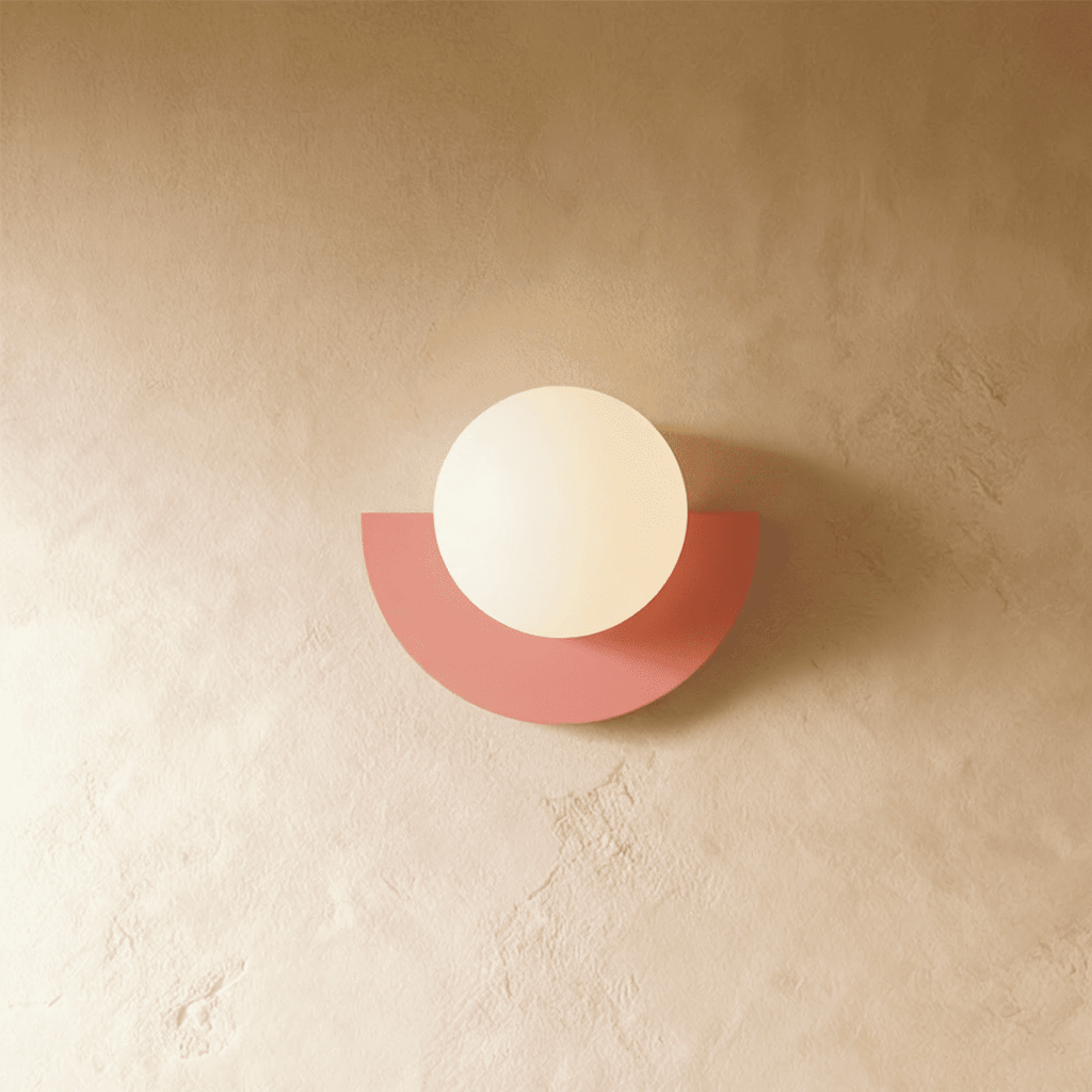 Lumenorb Modern Glass Ball Wall Light With Sleek Metal Finish