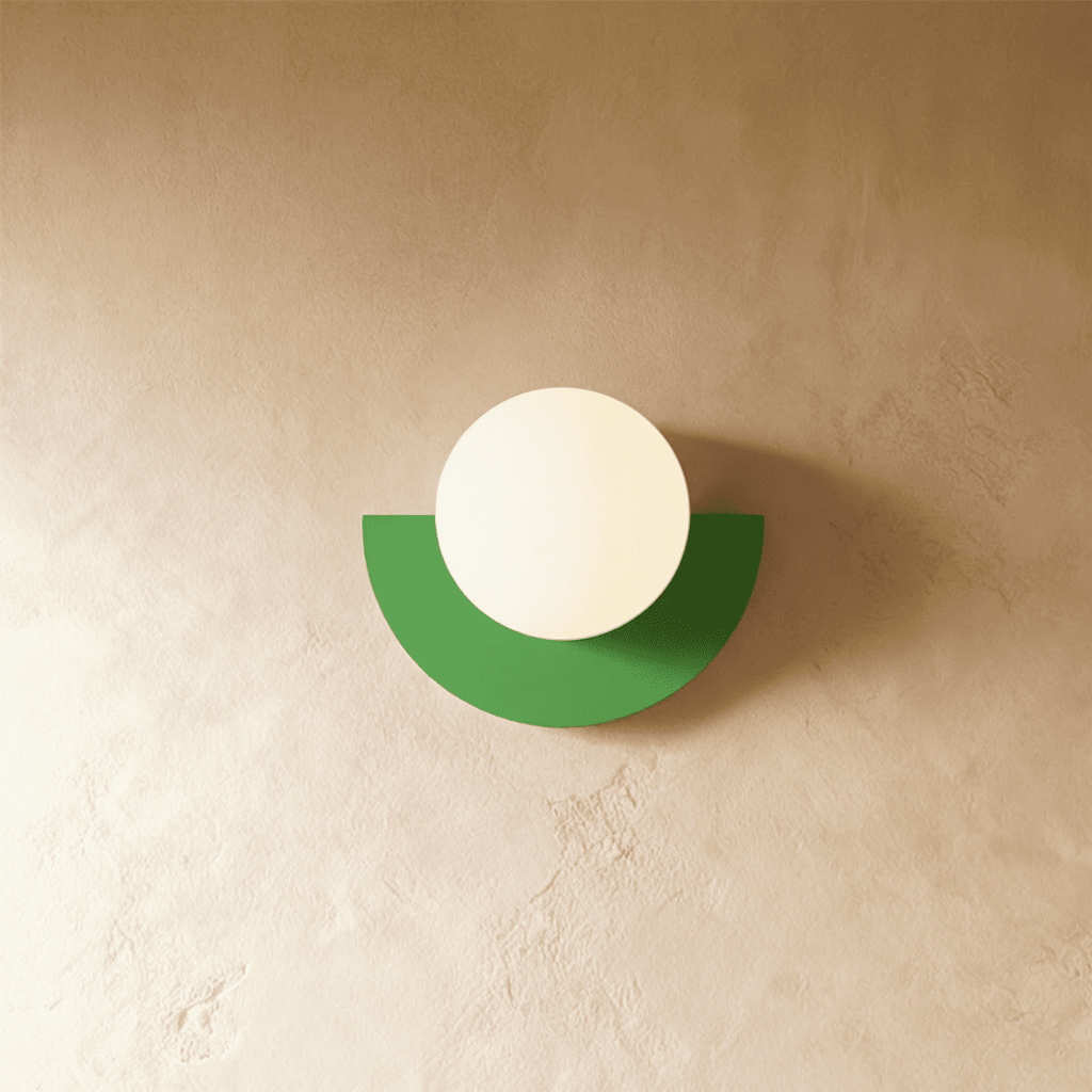 Lumenorb Modern Glass Ball Wall Light With Sleek Metal Finish