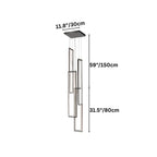 Lampadario rettangolare per scala Aldarj Loftline LED