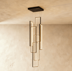 Lampadario rettangolare per scala Aldarj Loftline LED