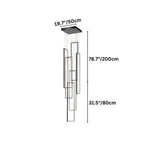Lampadario rettangolare per scala Aldarj Loftline LED