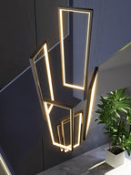Lampadario rettangolare per scala Aldarj Loftline LED