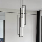 Lampadario rettangolare per scala Aldarj Loftline LED