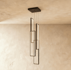 Lampadario rettangolare per scala Aldarj Loftline LED