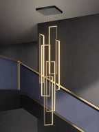 Lampadario rettangolare per scala Aldarj Loftline LED
