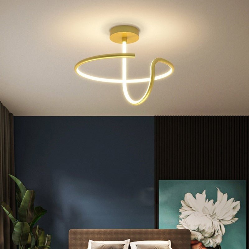 Aurora Haven Ceiling Light For Bedroom Modern Iron And Aluminum Fixture