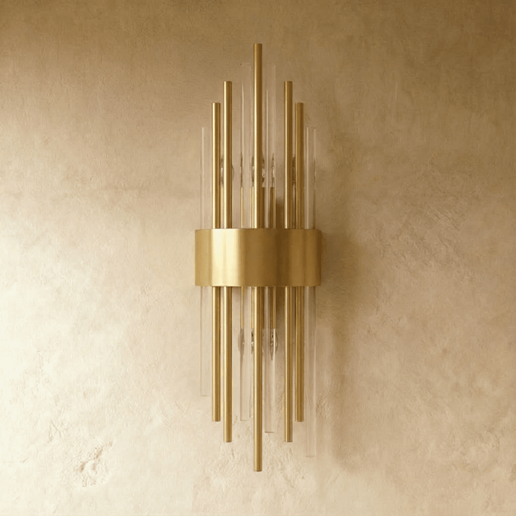 Aurora Crystal Prism Wall Lamp Stainless Steel With Soft LED Glow
