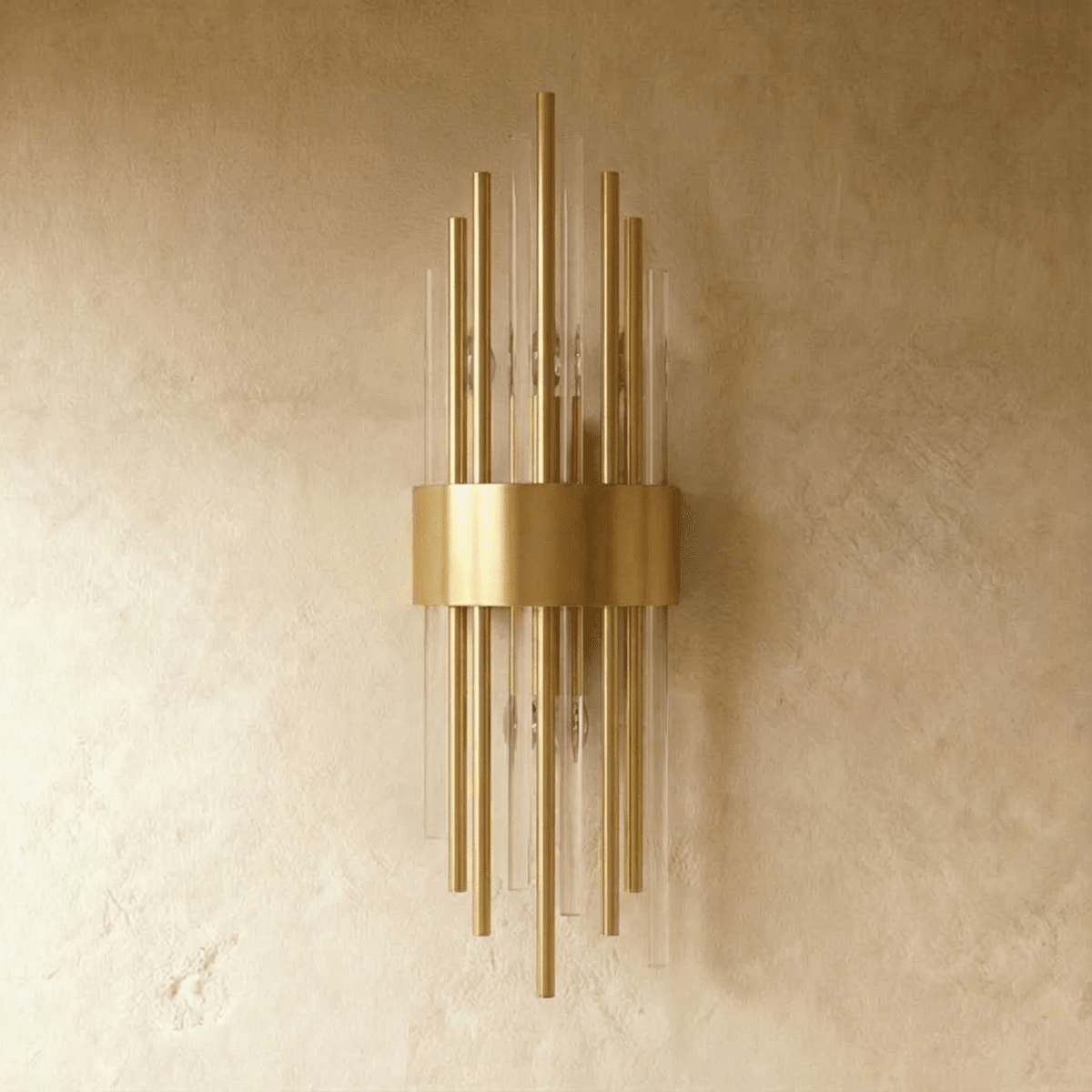 Aurora Crystal Prism Wall Lamp Stainless Steel With Soft LED Glow