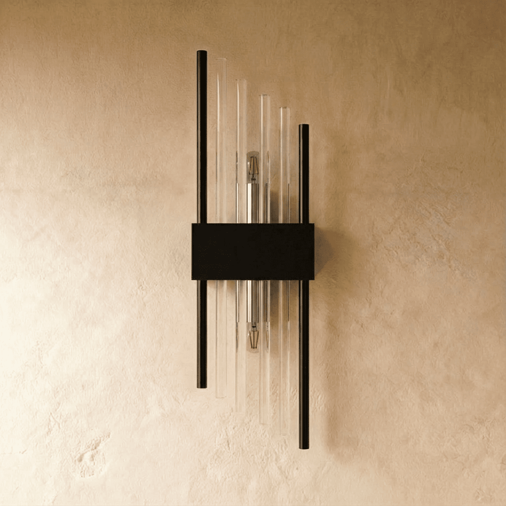 Aurora Crystal Prism Wall Lamp Stainless Steel With Soft LED Glow