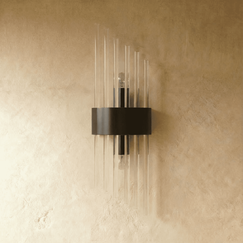 Aurora Crystal Prism Wall Lamp Stainless Steel With Soft LED Glow