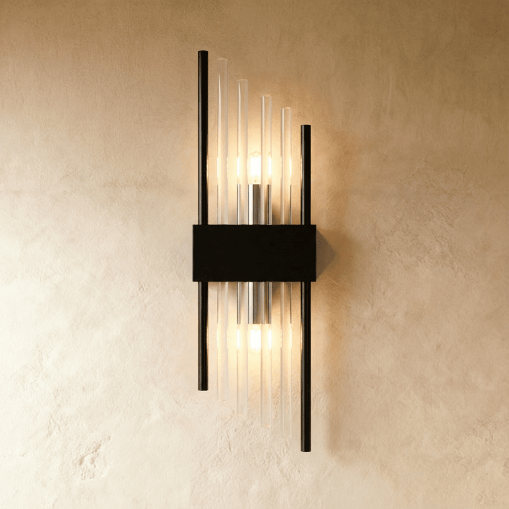 Aurora Crystal Prism Wall Lamp Stainless Steel With Soft LED Glow