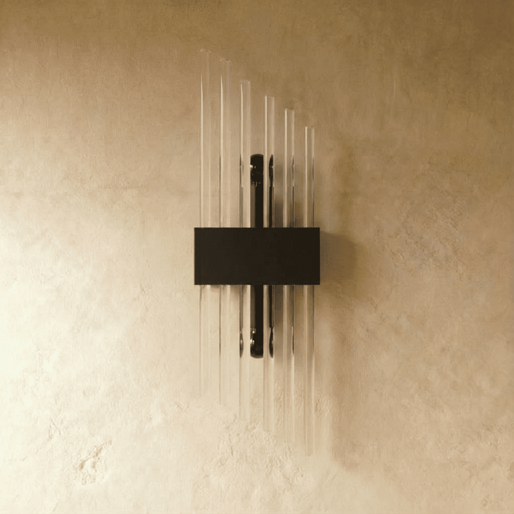 Aurora Crystal Prism Wall Lamp Stainless Steel With Soft LED Glow