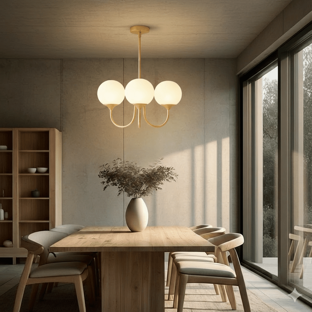 Gold Finish Chandelier With Glass Shades In Peach Pink Or White
