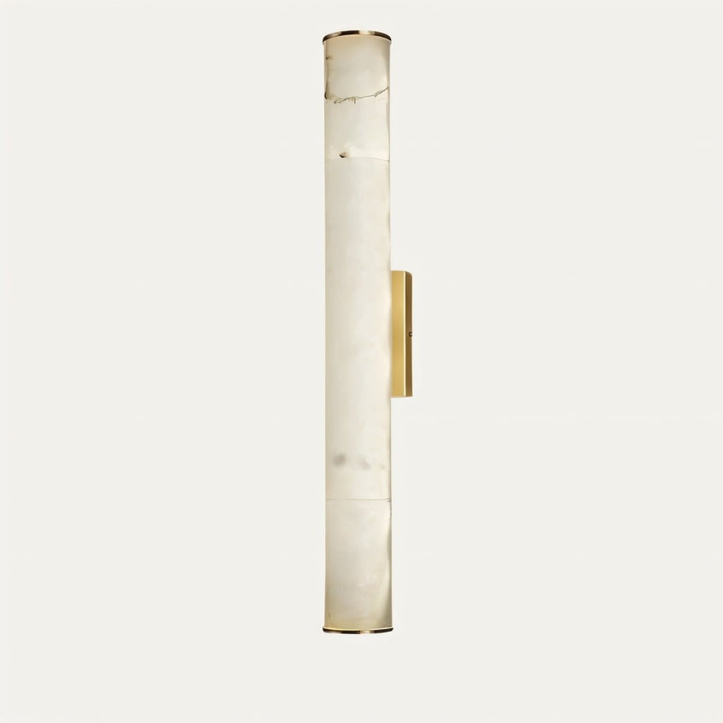 Copper And Marble Wall Light With Alabaster Stone Base