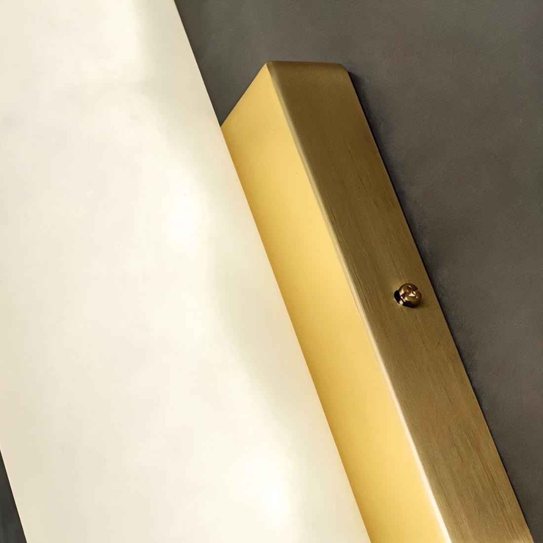 Copper And Marble Wall Light With Alabaster Stone Base
