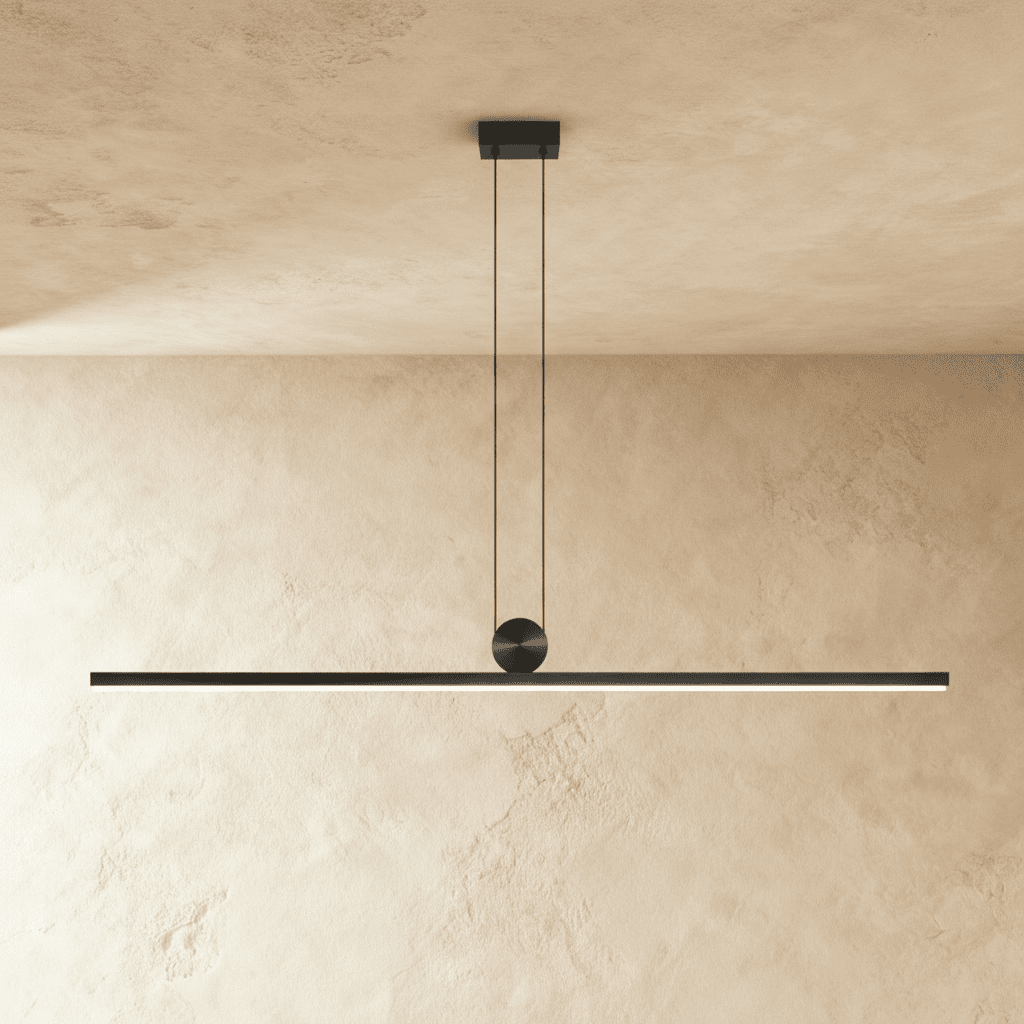 HaloArc Minimalist Aluminum Pendant Light With Circular Connection
