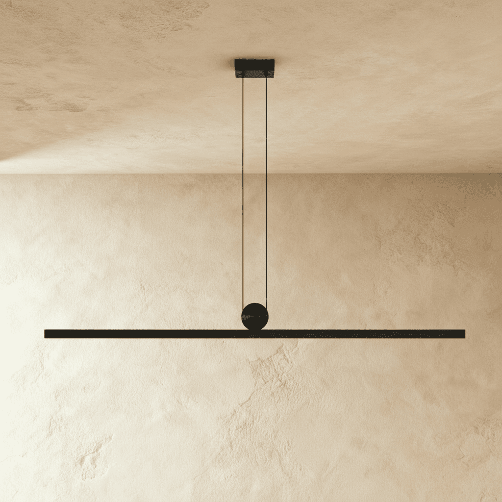 HaloArc Minimalist Aluminum Pendant Light With Circular Connection