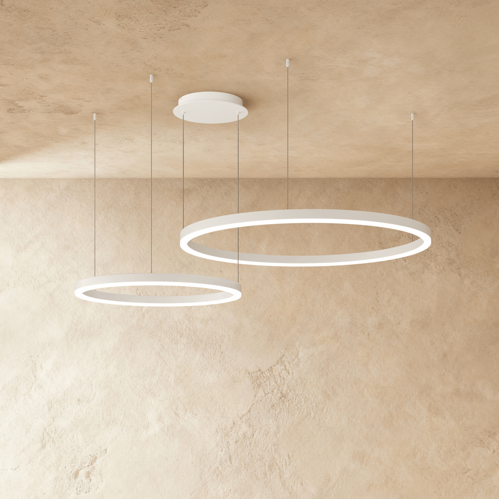 Nova Ring LED Chandelier Polished Black Iron Finish