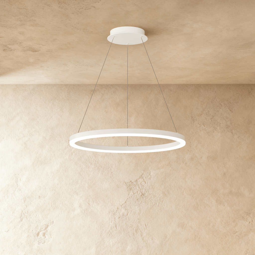 Nova Ring LED Chandelier Polished Black Iron Finish