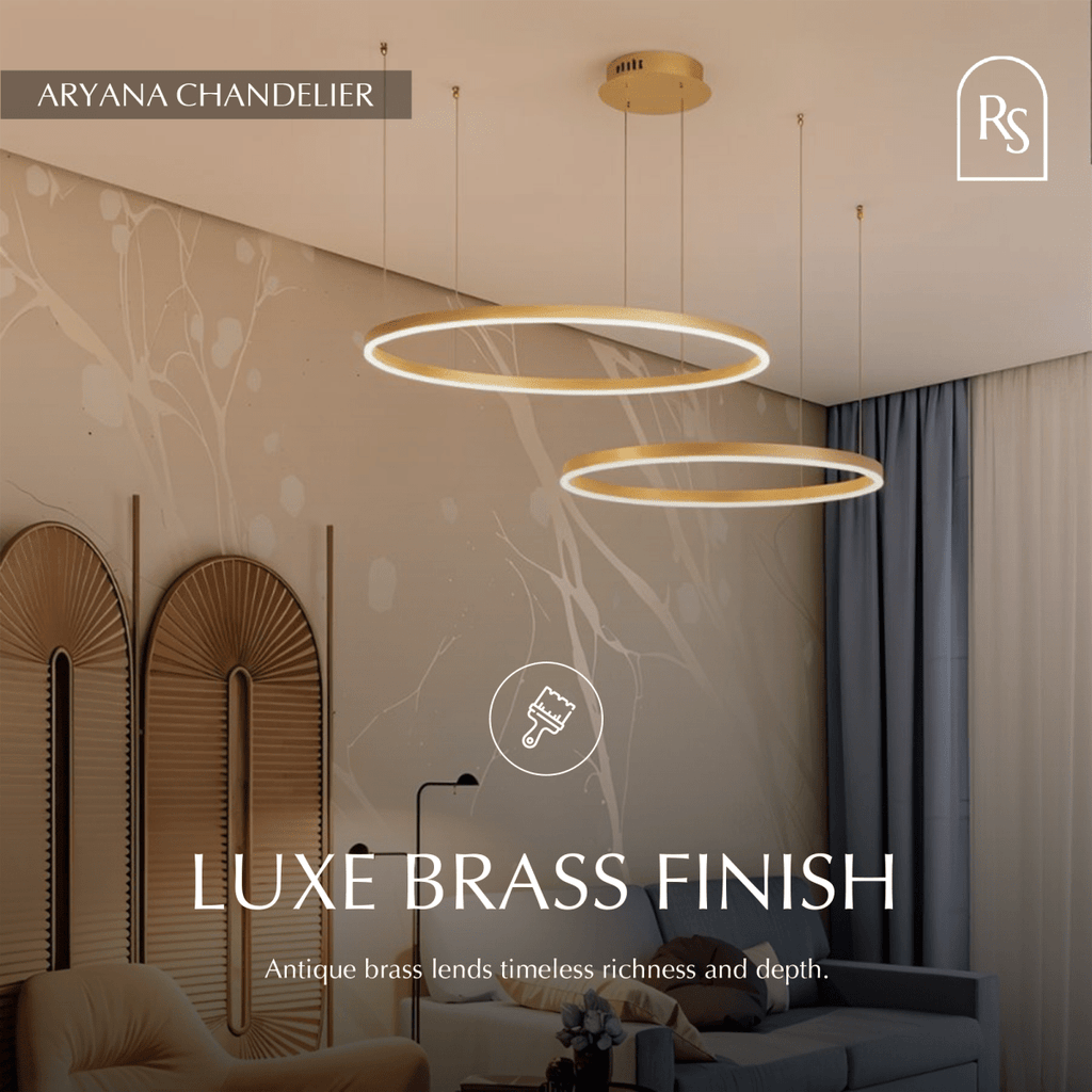 Nova Ring LED Chandelier Polished Black Iron Finish