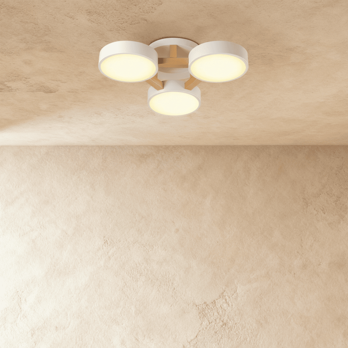 LumaWood Fusion Ceiling Light With Aluminum Body And LED Diffuser