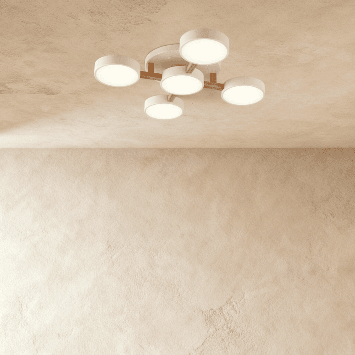 LumaWood Fusion Ceiling Light With Aluminum Body And LED Diffuser