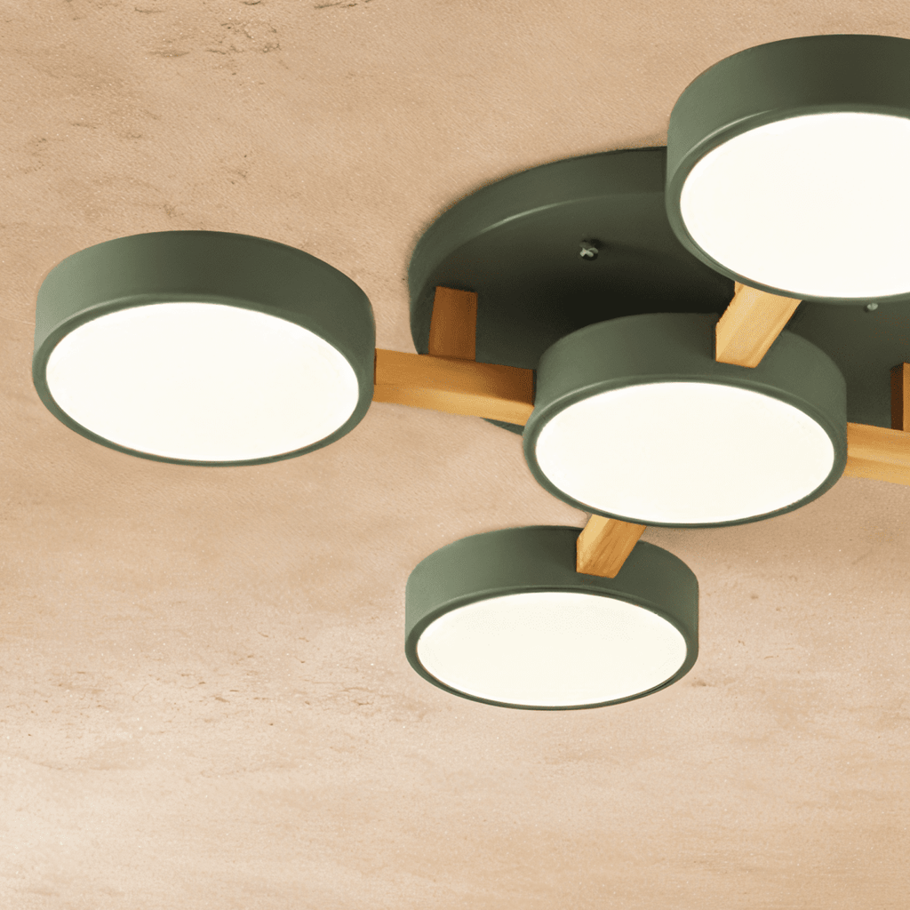 LumaWood Fusion Ceiling Light With Aluminum Body And LED Diffuser