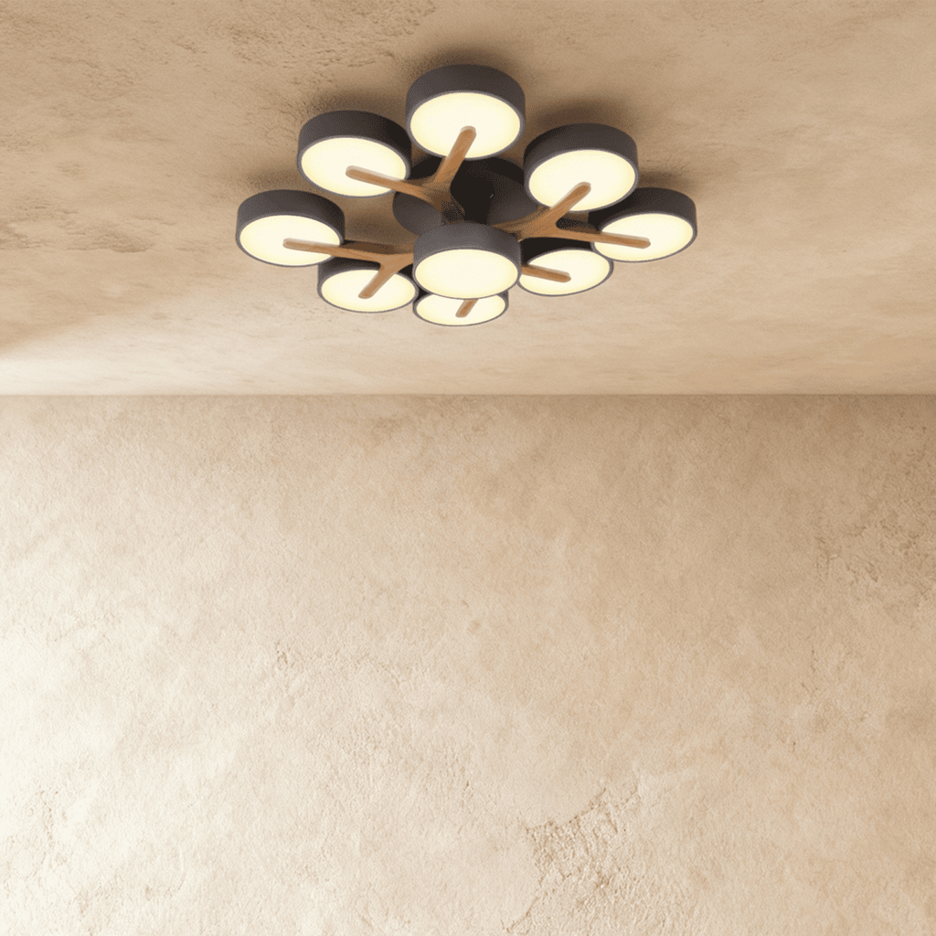 LumaWood Fusion Ceiling Light With Aluminum Body And LED Diffuser