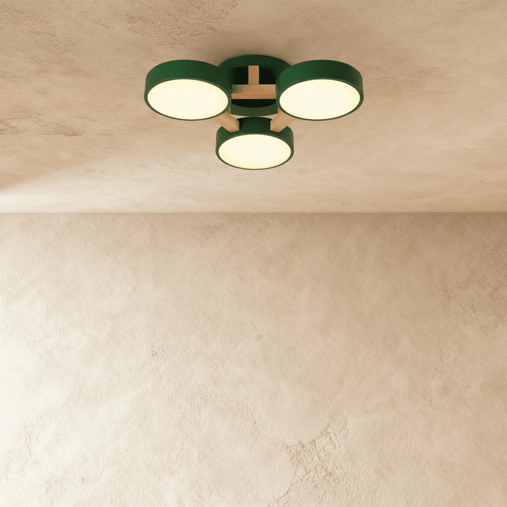 LumaWood Fusion Ceiling Light With Aluminum Body And LED Diffuser