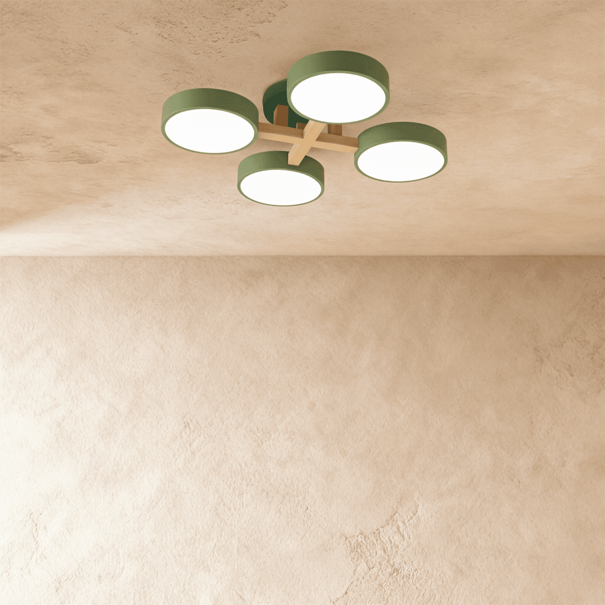 LumaWood Fusion Ceiling Light With Aluminum Body And LED Diffuser