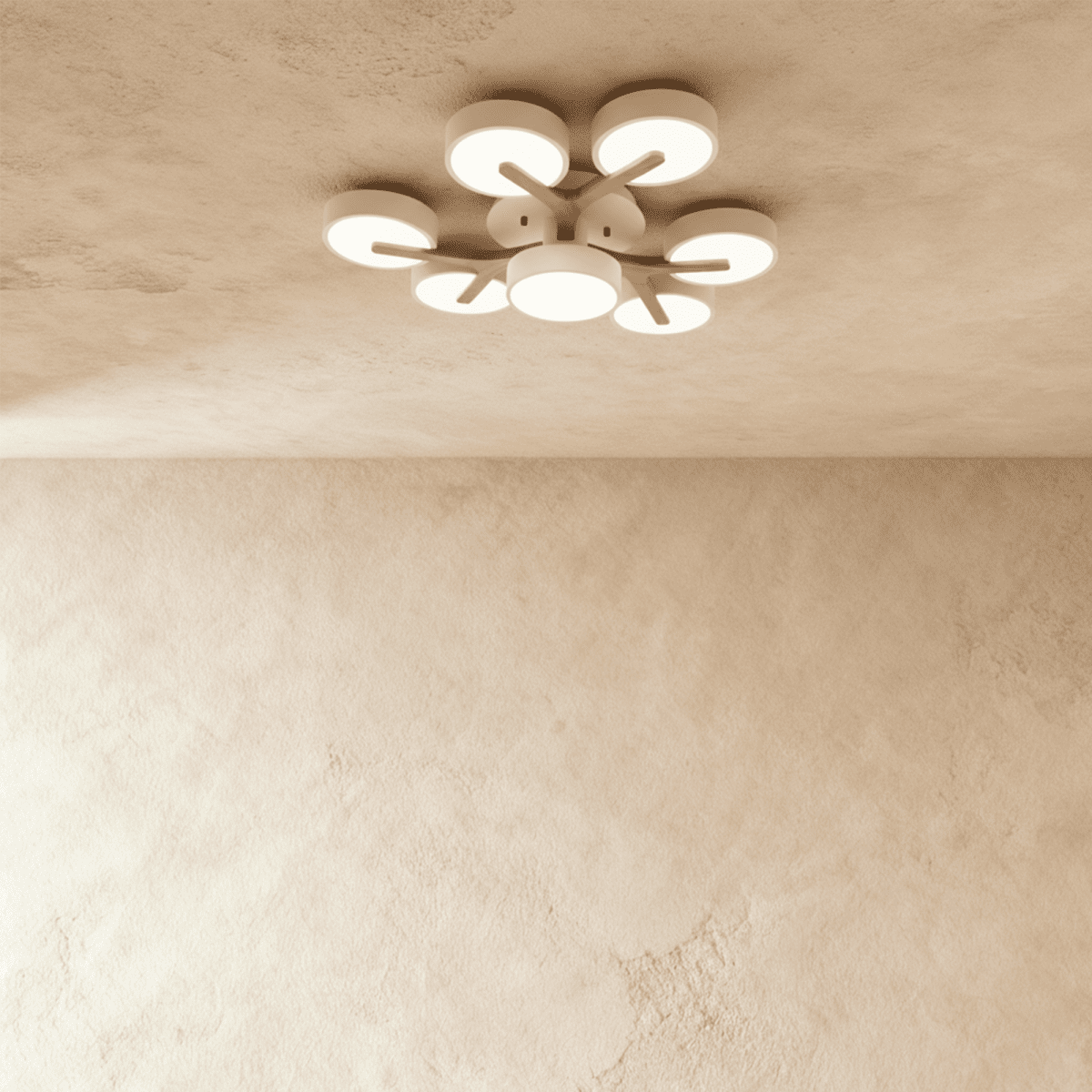 LumaWood Fusion Ceiling Light With Aluminum Body And LED Diffuser