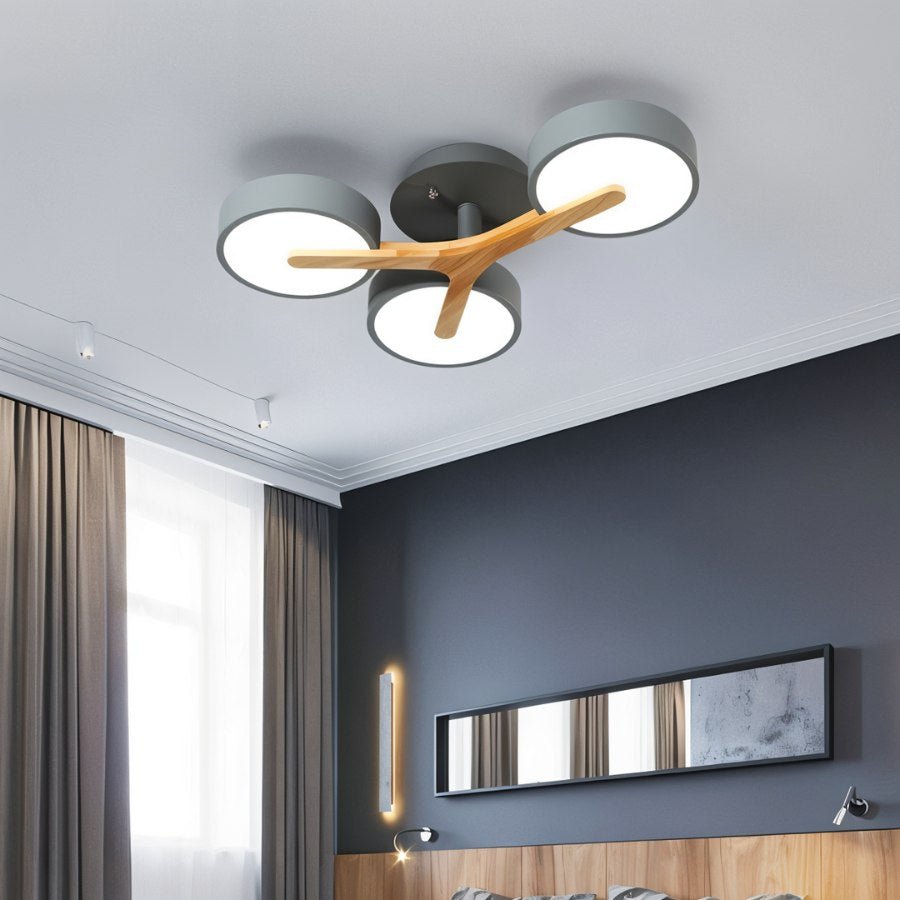 LumaWood Fusion Ceiling Light With Aluminum Body And LED Diffuser