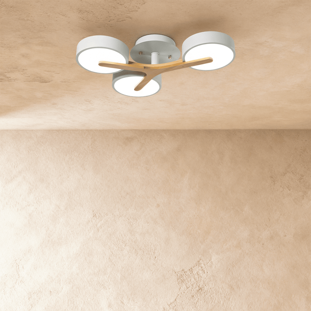 LumaWood Fusion Ceiling Light With Aluminum Body And LED Diffuser