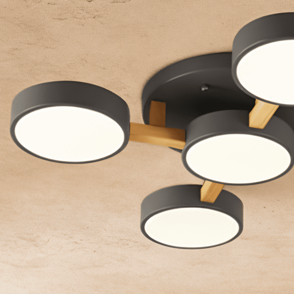 LumaWood Fusion Ceiling Light With Aluminum Body And LED Diffuser
